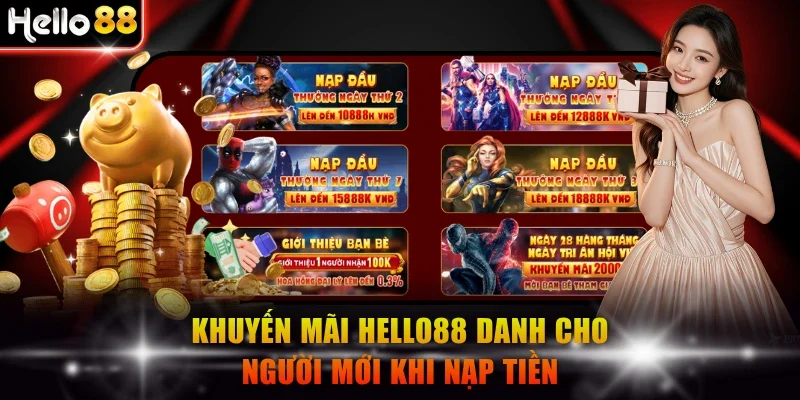 Khuyến mãi Hello88 danh cho người mới khi nạp tiền
