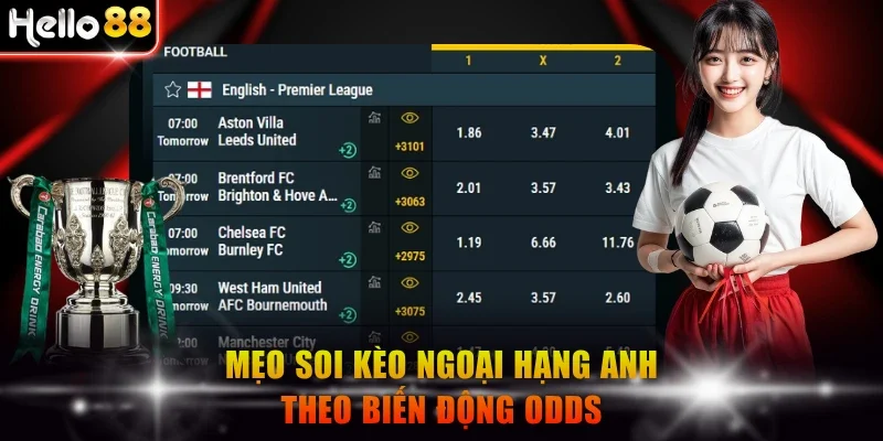 Mẹo soi kèo Ngoại hạng Anh theo biến động odds