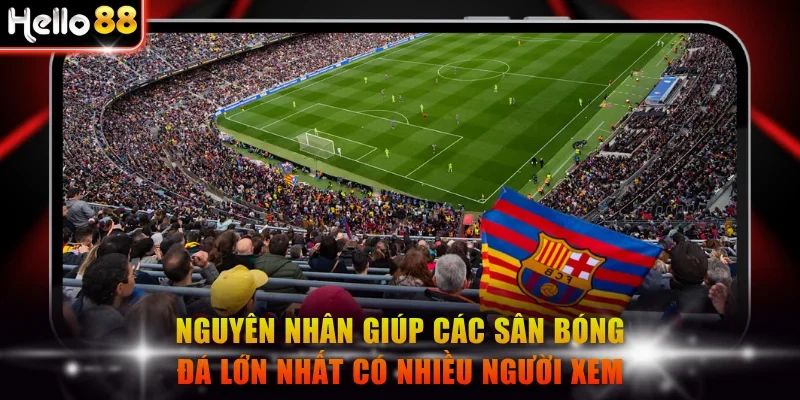 Nguyên nhân giúp các sân bóng đá lớn nhất có nhiều người xem