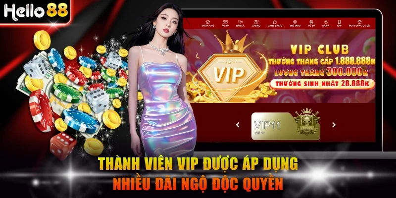 Thành viên VIP được áp dụng nhiều đãi ngộ độc quyền